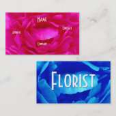 フローリスト – ピンクブルーバラ 名刺 (正面/裏面)