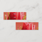 フローリスト – ピンクロース スキニー名刺 (正面/裏面)