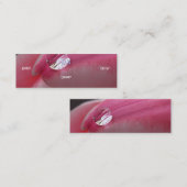 フローリスト – ピンクロース スキニー名刺 (正面/裏面)