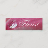 フローリスト – ピンクロース スキニー名刺 (裏面)