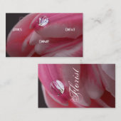 フローリスト – ピンクロース 名刺 (正面/裏面)