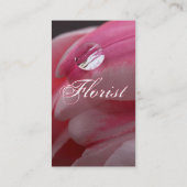 フローリスト – ピンクロース 名刺 (裏面)