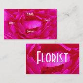 フローリスト – ピンクロース 名刺 (正面/裏面)