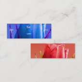 フローリスト – ブルーピンクロース スキニー名刺 (正面/裏面)