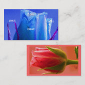 フローリスト – ブルーピンクロース 名刺 (正面/裏面)