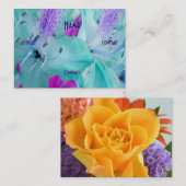 フローリスト – ブルーフローライエローローズ 名刺 (正面/裏面)