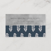 フローリスト |モノグラムと水彩ブロック 名刺 (裏面)