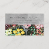 フローリスト |モノグラムと水彩ブロック 名刺 (裏面)