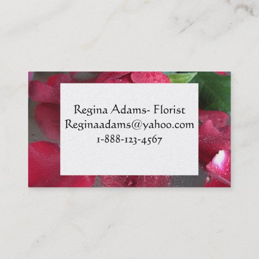 フローリスト 名刺 (裏面)