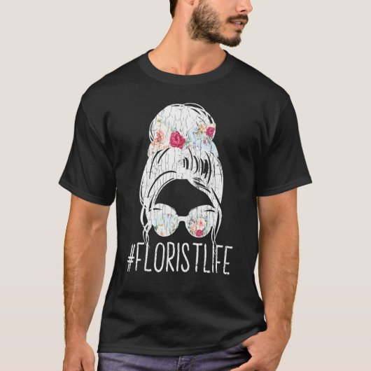 フローリスト 花 植物 ガーデナー グラフィック Tシャツ (正面)