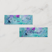 フローリスト – 青フローラ スキニー名刺 (正面/裏面)