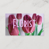 フローリスト – Rosey Tulips 名刺 (裏面)