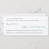 フローリッシュアクアレターBモノグラム 招待状 (裏面)