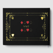 フローリッシュアールデコカジノラスベガストランプのポーカー結婚ズ ゲストブック (裏面)