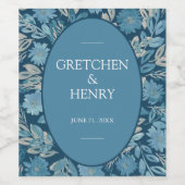 フローリッシュウォー絵画ター結婚カラーのワインラベル ワインラベル (シングルラベル)