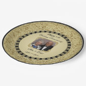 フローリッシュゴールデン結婚ズ記念日紙プレート ペーパープレート (アングル)