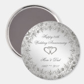 フローリッシュシルバー結婚25周年 マグネット (正面/裏面)