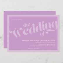 フローリッシュタイポグラフィラベンダー結婚薄紫