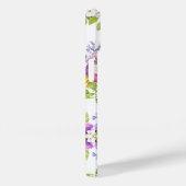 フローリッシュピンク紫エレガントのフローラ水色 Case-Mate iPhoneケース (裏面 / 右)