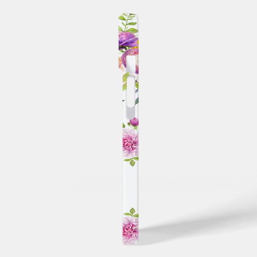 フローリッシュピンク紫エレガントのフローラ水色 Case-Mate iPhoneケース (裏面 / 左)