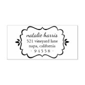 フローリッシュフレーム差出人住所スタンプ セルフインキングスタンプ (デザイン)