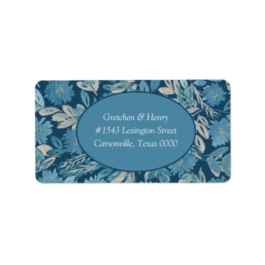 フローリッシュ絵画ウォーター結婚カラー住所 シール (正面)