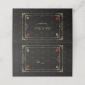 フローリッシュ金ゴールドアールデコカジノベガストランプのポーカー結婚ズ プレイスカード (外部開封)