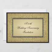 フローリッシュ ゴールデン ウェディング アニバーサリー 招待状 (正面)