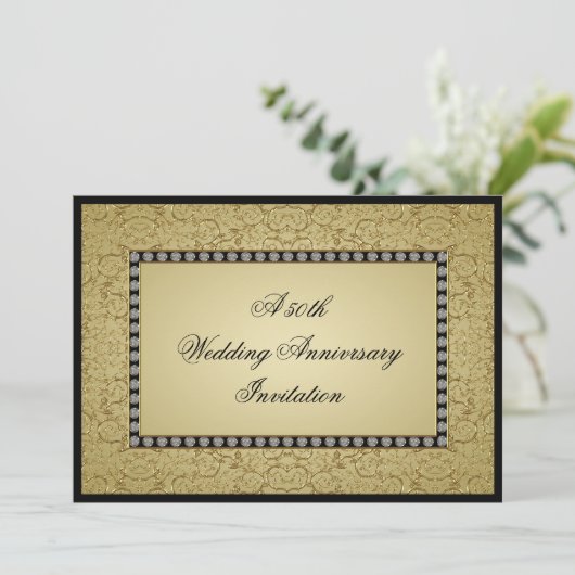 フローリッシュ ゴールデン ウェディング アニバーサリー 招待状 (スタンド正面)