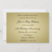 フローリッシュ ゴールデン ウェディング アニバーサリー 招待状 (裏面)