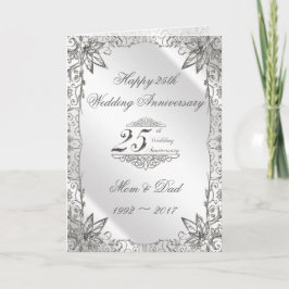フローリッシュ シルバー 25周年 結婚記念日 カード