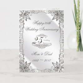 フローリッシュ シルバー 25周年 結婚記念日 カード