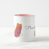 "フローリッシュ"春バタフライマグ マグカップ (中央)