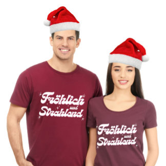 フローリッヒ・ウント・ストラフメリーレンと明るいクリスマス Tシャツ