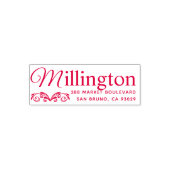 フローリモダンッシュイニシャルファミリー名差出人住所 セルフインキングスタンプ (デザイン)