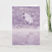 フローリングの新郎おめでとうカードの母 カード (正面)