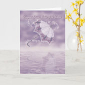 フローリングの新郎おめでとうカードの母 カード (黄色い花)