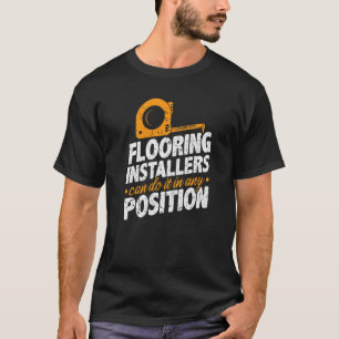フローリングインストーラーは任意の位置のコントラストを実行できる Tシャツ