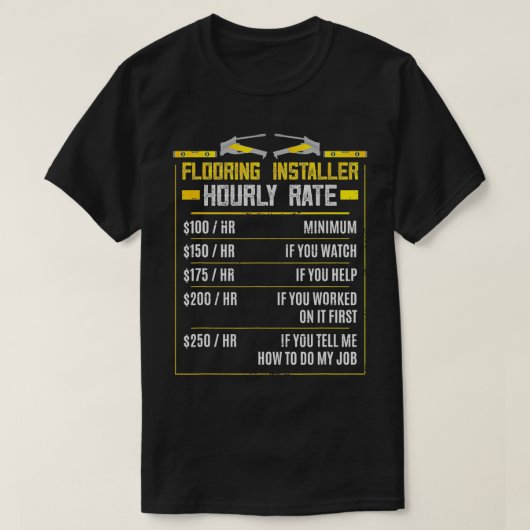 フローリングインストーラ床材設置請負業者 Tシャツ (デザイン正面)