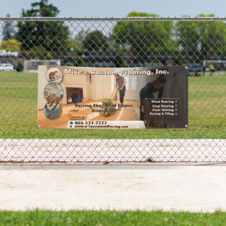 フローリングカスタマイズ設置請負業者のプロモーション 横断幕