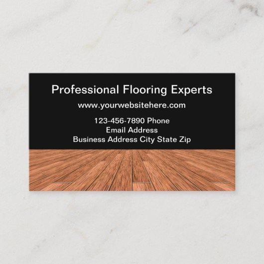 フローリングサービス名刺デザイン 名刺 (正面)