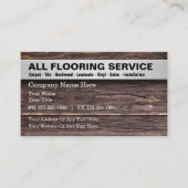 フローリングサービス木目ルックアートの背景 名刺 (正面)