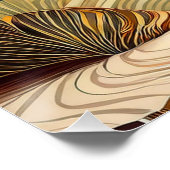 フローリングヒルズ – 抽象芸術自然ウォールアート ポスター (コーナー)