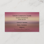 フローリングピンクフローラエレガント平和的プロフェッショナル 名刺 (裏面)