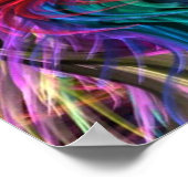 フローリングファイバーアート:レインボーカラフルグラフィックス ポスター (角)