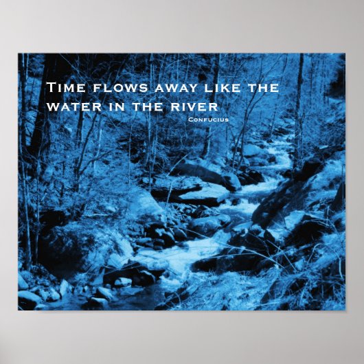 フローリングブルックタイム孔子感動的引用文 ポスター (正面)