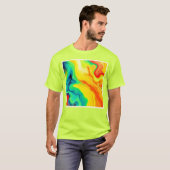 フローリングレインボーデザイン Tシャツ (正面フル)