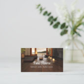 フローリング硬材大理石建築 名刺 (スタンド正面)