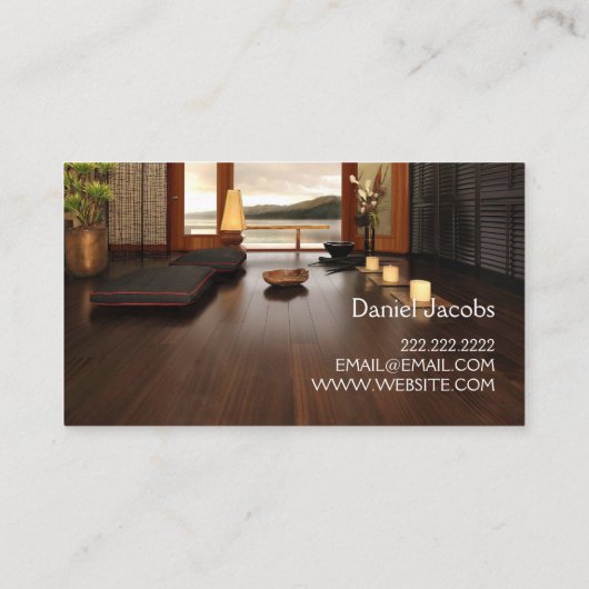 フローリング硬材大理石建築 名刺 (裏面)