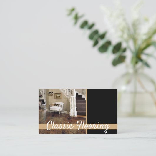 フローリング、フロア建築名刺 名刺 (スタンド正面)